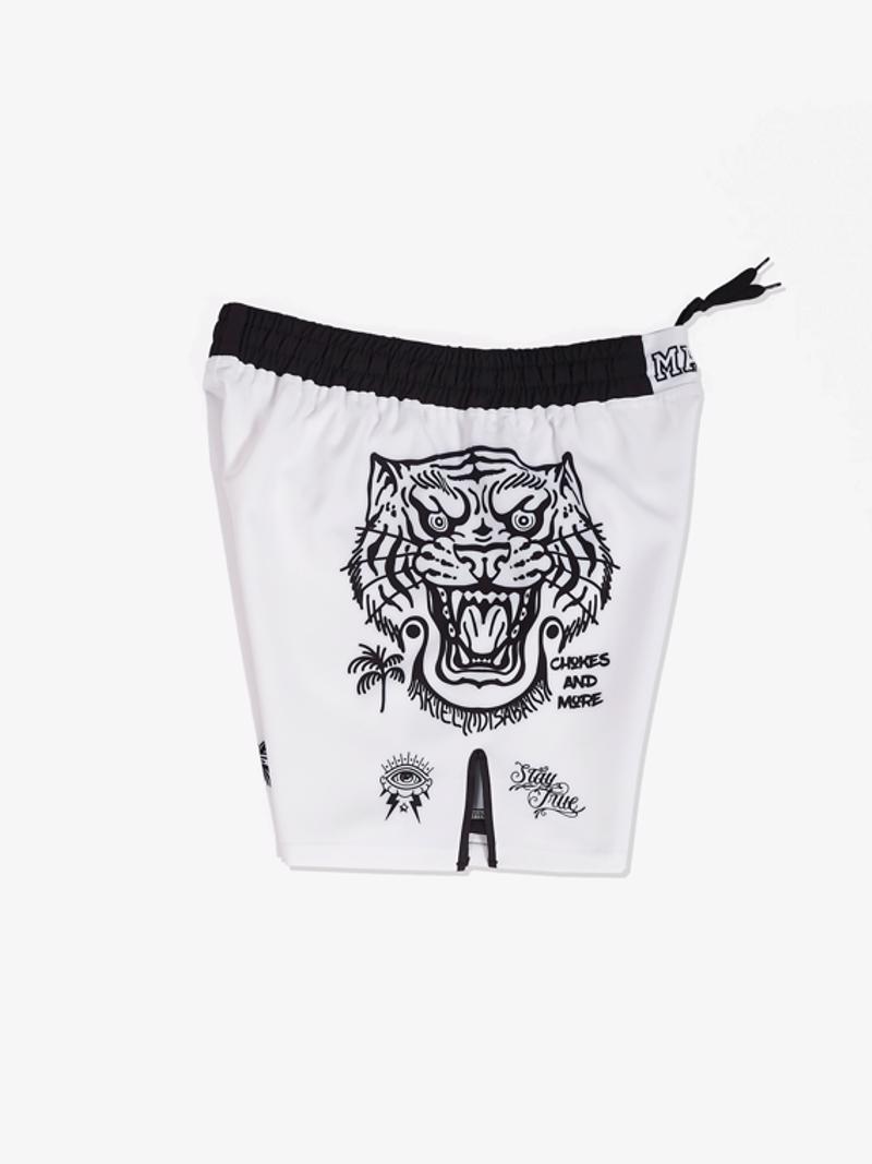 MANTO miko FIGHT SHORTS-WHITE